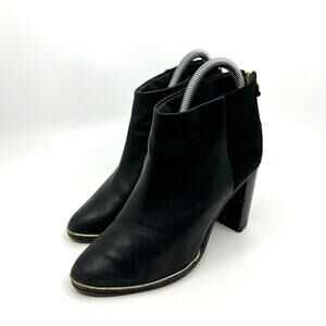 Ted Baker Azaila Black Suede and Leather Heeled Boots Women's 7 US